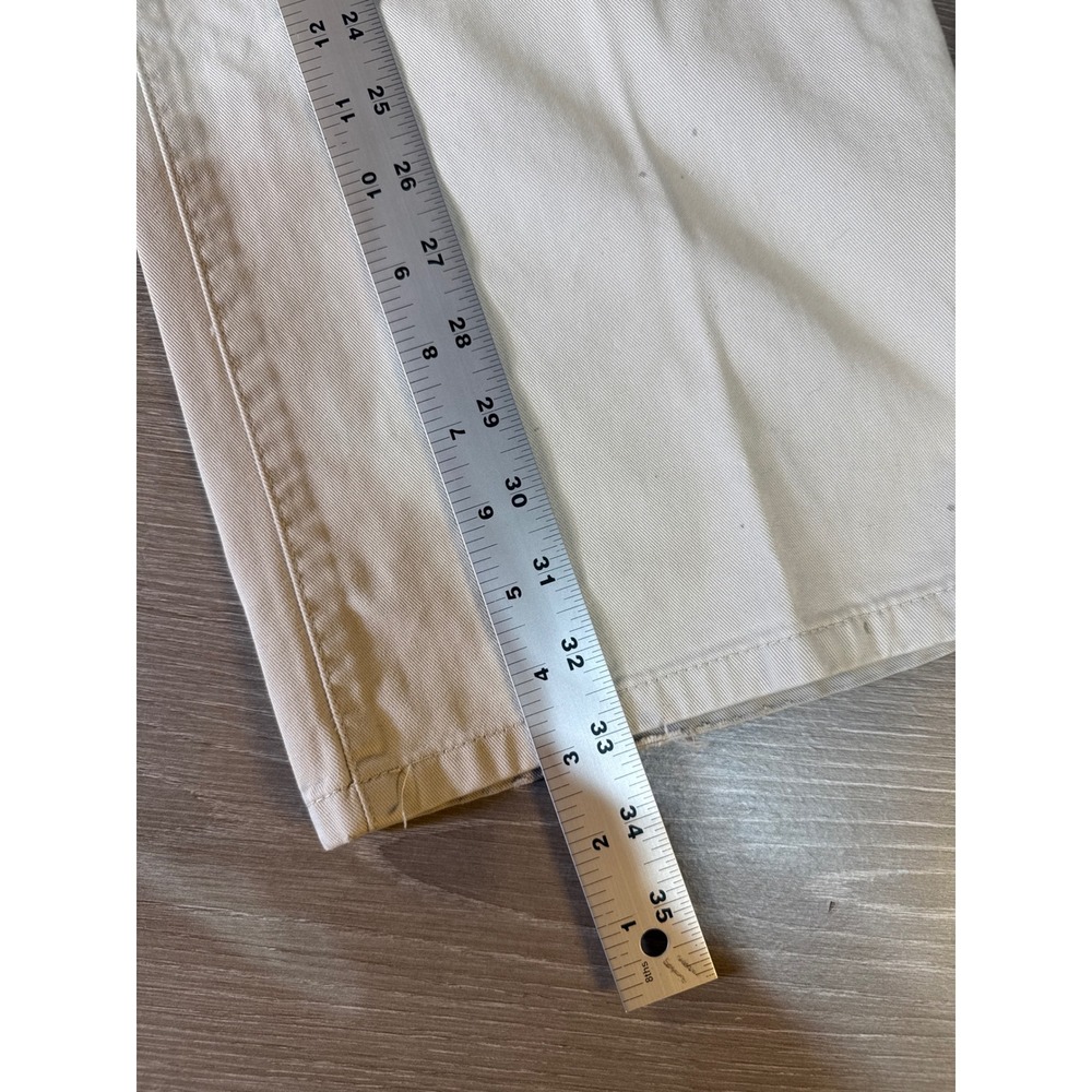 Polo Jeans Co Ralph Lauren Mens 33x33 Off White Straight Leg Cotton Pants - Picture 8 of 14